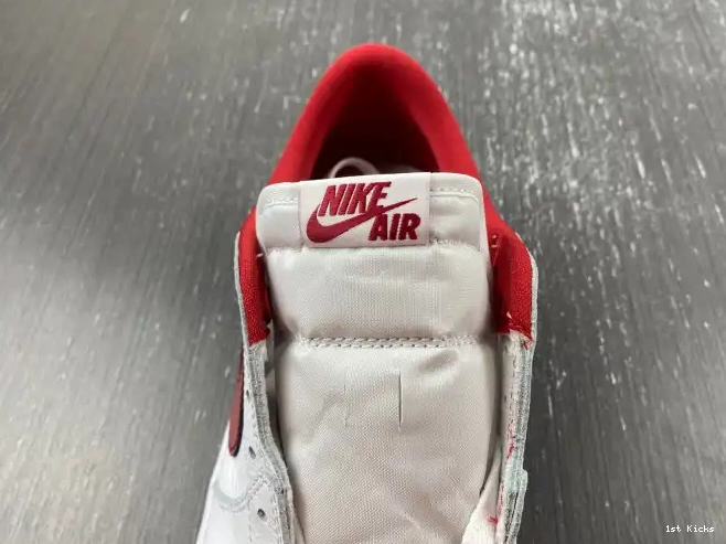 1st Kicks Shoes White Varsity Jordan 1 705329-101 Red Low Retro 0516
